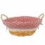 Picture of 30cm ROUND GINGHAM CLOTH LINED BASKET RED