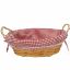 Picture of 35cm OVAL GINGHAM CLOTH LINED BASKET RED