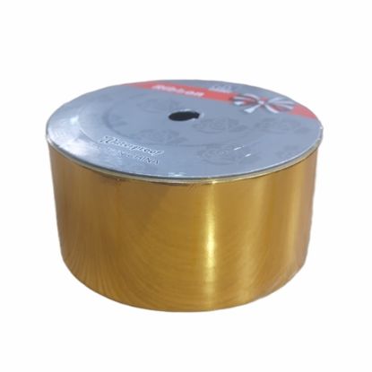 Picture of 50mm (2 INCH) POLY RIBBON X 50 YARDS METALLIC GOLD