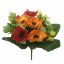 Picture of 30cm ANEMONE AND MINI ROSEBUD BUSH ORANGE/RED