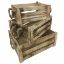 Picture of SET OF 3 WOODEN CRATES BROWN