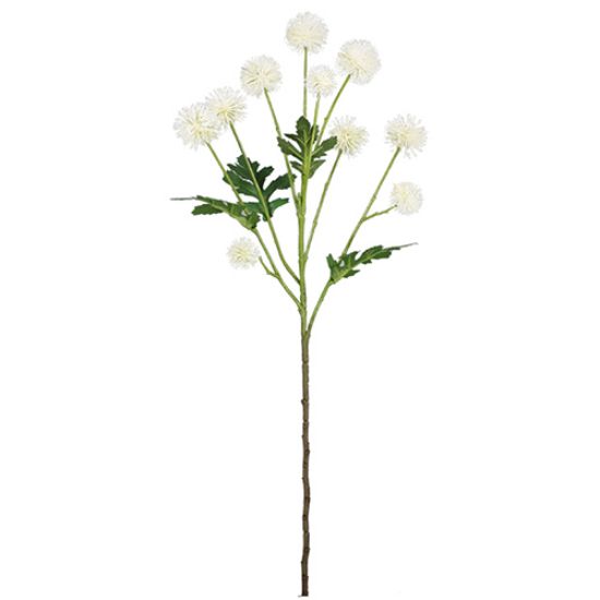 Picture of 61cm PLASTIC POM POM SPRAY IVORY