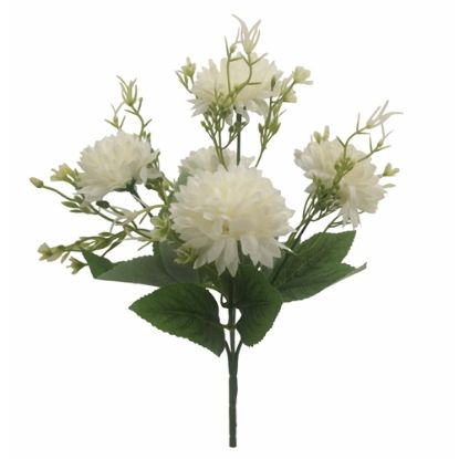 Picture of 30cm SPIKY MUM BUSH IVORY