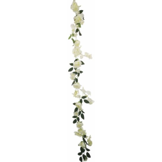 Picture of 182cm ROSE AND HYDRANGEA GARLAND IVORY